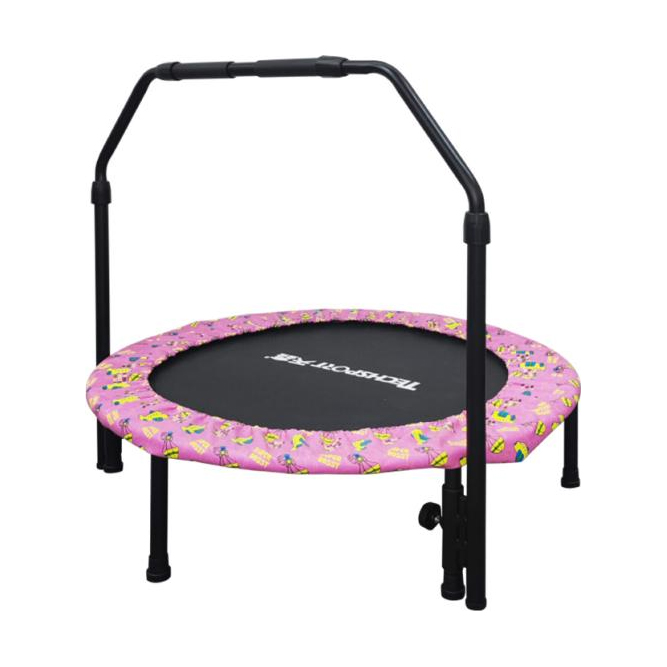 Roze kinder-trampoline met ver - Training Net Mini recensie en prijs